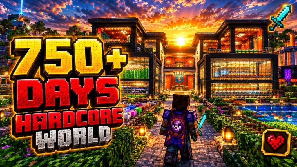 Карта Легендарный мир: 750 дней хардкора Minecraft PE