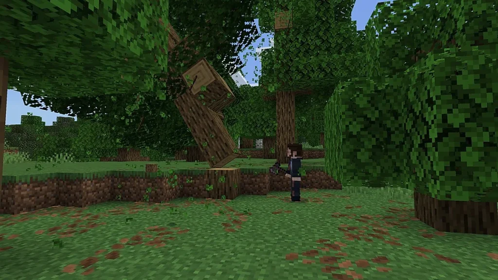 Мод Tree Physics Minecraft BE