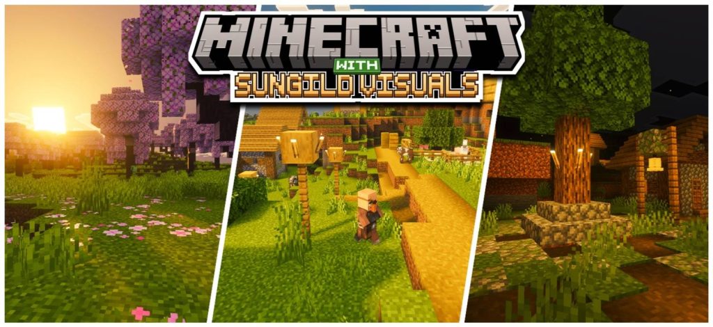 Шейдеры Sunglid: золотой час Minecraft BE