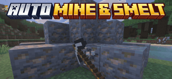 Мод Автодобыча и плавка Tryzz Minecraft BE