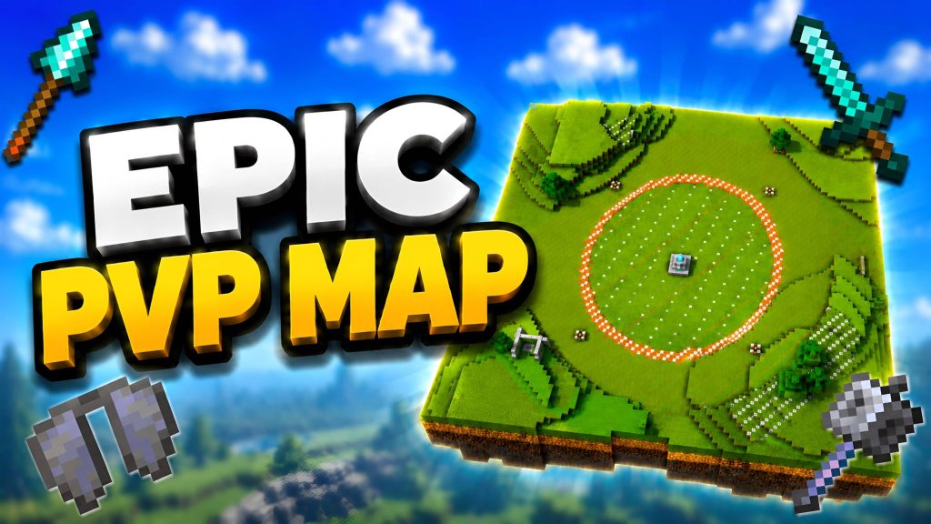 Карта Эпическая PvP арена: четыре набора Minecraft PE