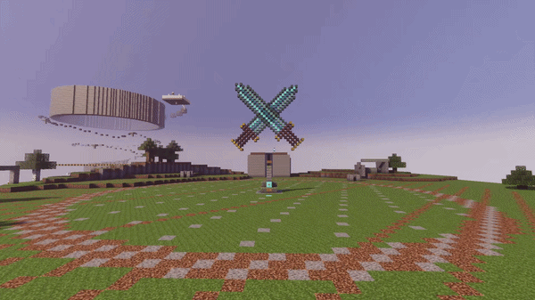 Карта Эпическая PvP арена: четыре набора Minecraft PE