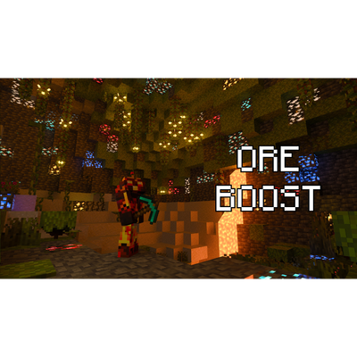 Мод Ore Boost v1.3 Minecraft Bedrock [1.18 — 26.40]
