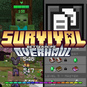 Текстуры Survival Overhaul v1.6.3 Minecraft BE [1.21 — 26.50]
