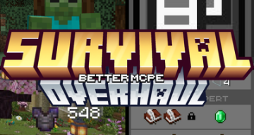 Текстуры Survival Overhaul v1.6.3 Minecraft BE [1.21 — 26.50]